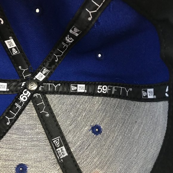 New York Mets Hat Blue Fitted 59Fifty 7 New Era Baseball Cap Pre-Owned - Picture 5 of 5